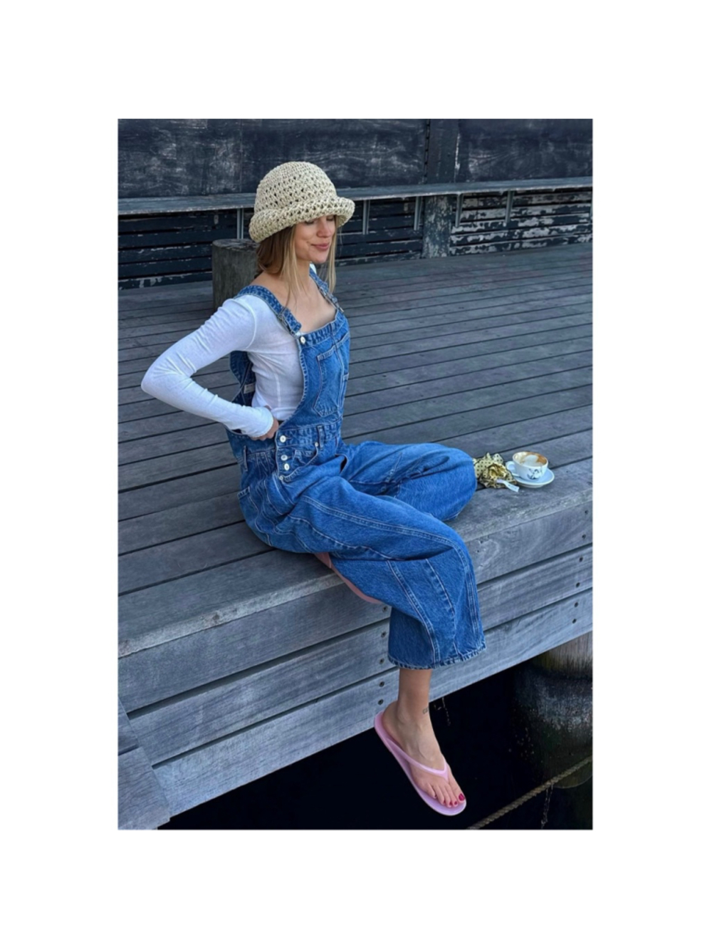 NWOT Free People We The Free Good Luck Barrel Overalls XS - Picture 5 of 7